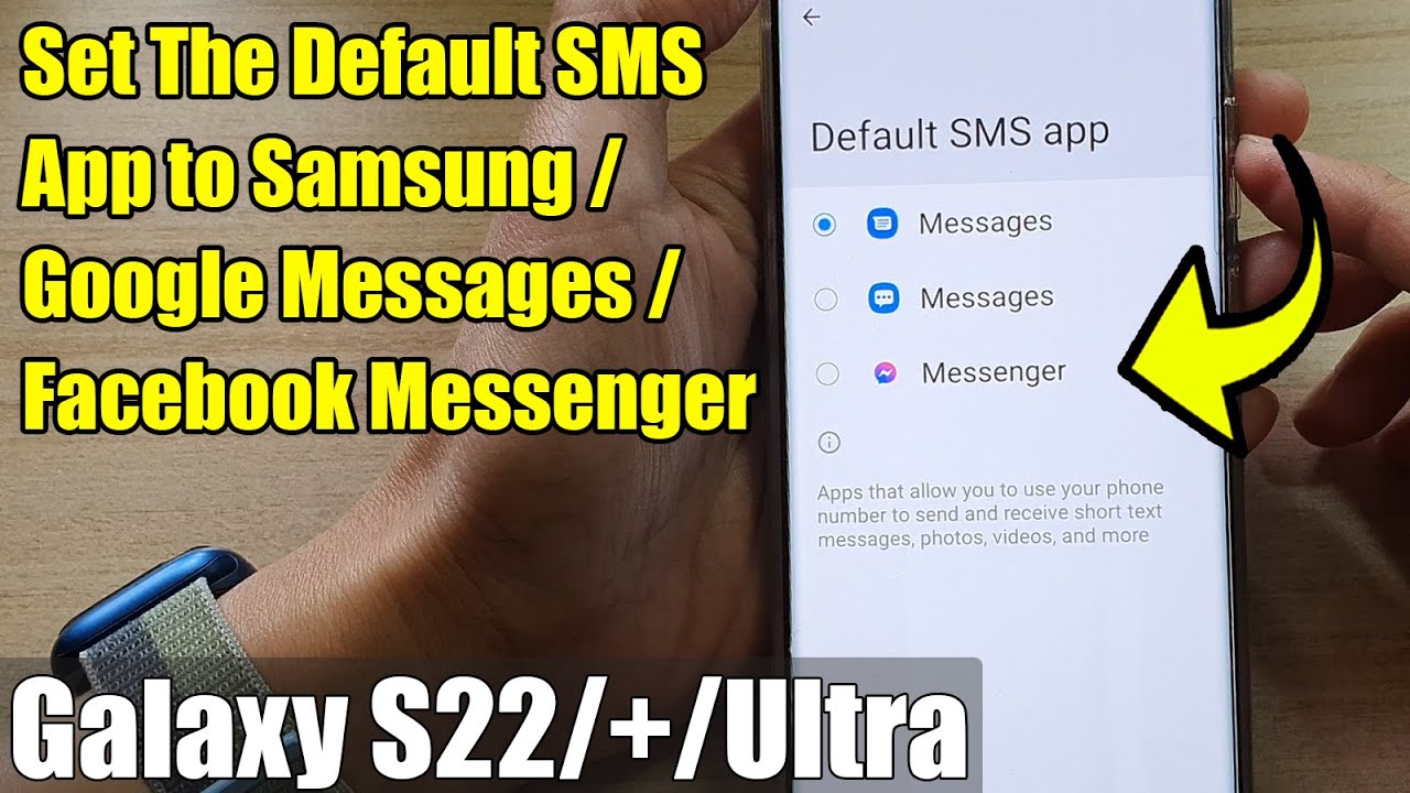 Adjust Default Messaging App Facebook Messenger